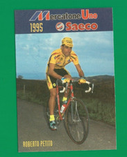 CYCLISME carte cycliste ROBERTO PETITO  équipe MERCATONE UNO 1995 Signée