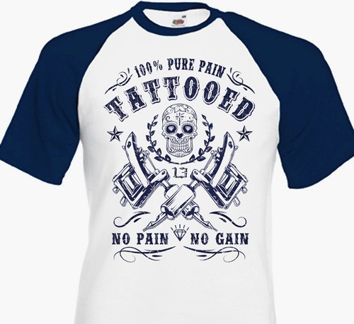 Tee shirt tattooed 100 pure - shirt,