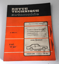 Revue Technique FIAT 124 SPORT fiat 124 coupe fiat 124 spider Rta