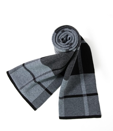 écharpe tricotée tartan - tricotée, en