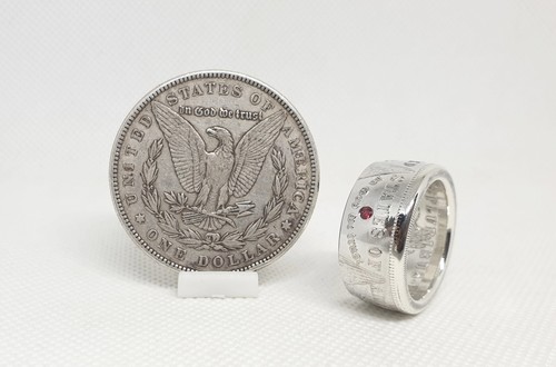 Bague pièce dollar - 1, morgan