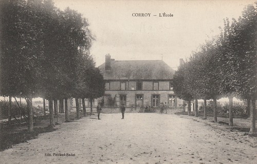 Cpa corroy ecole - corroy, l'ecole