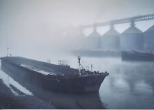 Tirage photo d'art digital 18 x 13 cm - navire dans dans un port brumeux