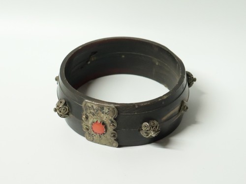 Ancien bracelet corne argent - ancien,