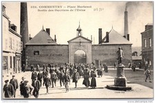 03 COMMENTRY - place martenot - sortie des ouvriers de l'usine