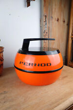 Bac à glaçons publicitaire "Pernod" vintage noir et orange 26,5 cm