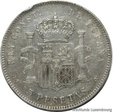 V5291 Spain 5 Pesetas Alfonso