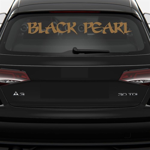 Black pearl autocollant - black,