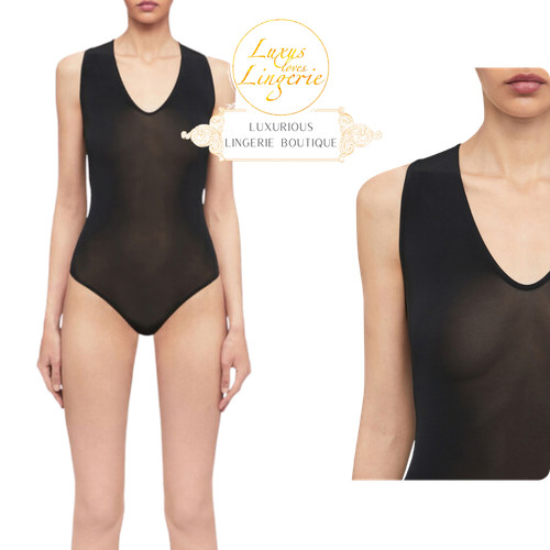 Body transparent sans manches - body,