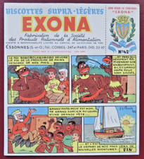 BUVARD - BISCOTTES EXONA - N° 42 - BD ILLUSTRATEUR J.L. PESCH FIN DE L'HISTOIRE