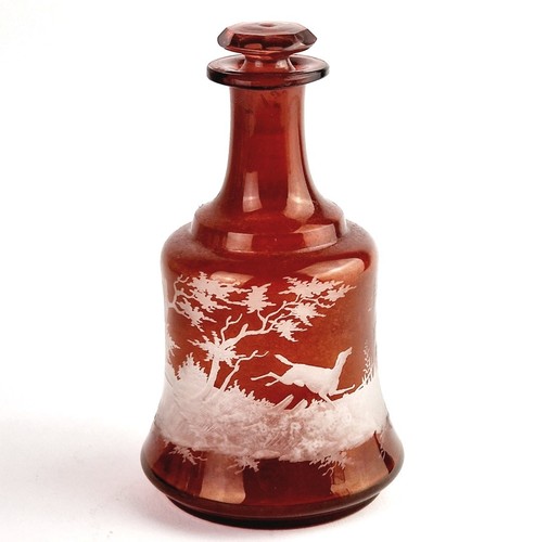 Flacon verre chasse cerf - en,