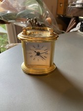 Pendulette petit réveil en métal doré Seiko quartz vintage