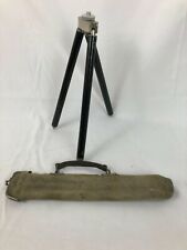 Ancien trépied pour appareil photo français PARIS EDLA DEPOSE et étui de transport en daim