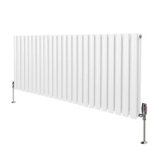 Radiateur Colonne Ovale & Robinet Thermostatique Blanc 600 x 1440mm
