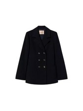 Manteau Twinset Modèle Caban Croisé Féminin, En Mixte Viscose, Couleur