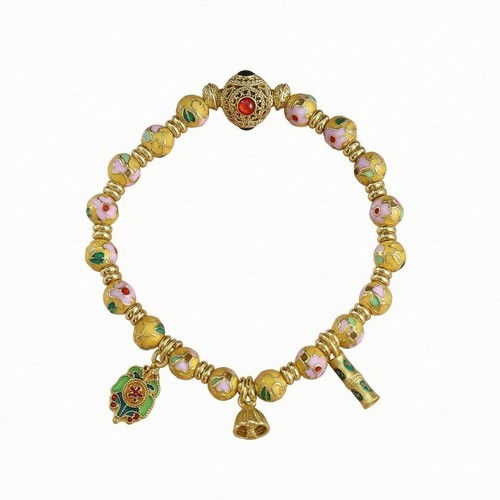 Bracelet perles cloisonné - bracelet, de