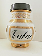 Ancien Pot à Tabac En Porcelaine De PARIS.