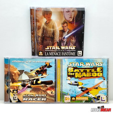 3 JEUX STAR WARS : LA MENACE FANTÔME, RACER, BATTLE FOR NABOO - PC CD-ROM