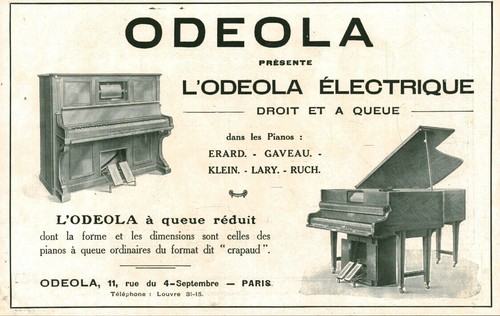 Publicité ancienne piano