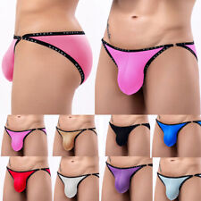 - Slip Sexy En Nylon Pour Homme Sous-Vêtement Taille Basse En Soie Glacée  /