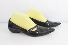 SAN MARINA chaussures à brides ballerines cuir noir T 39 TBE