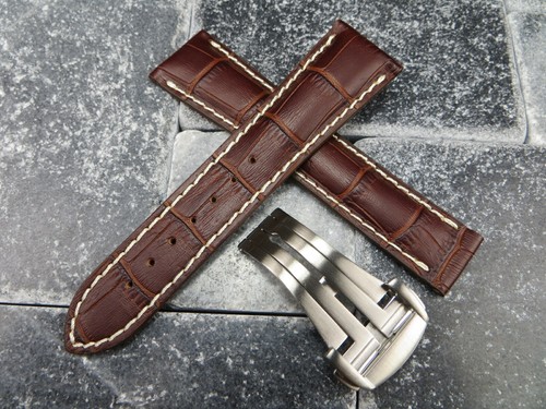 19mm bracelet cuir marron - 19mm,