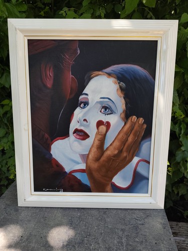Tableau huile sur - tableau, clown