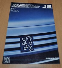 1988 Peugeot J5 Specification