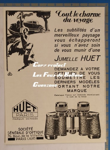 Publicité ancienne jumelles - publicité,