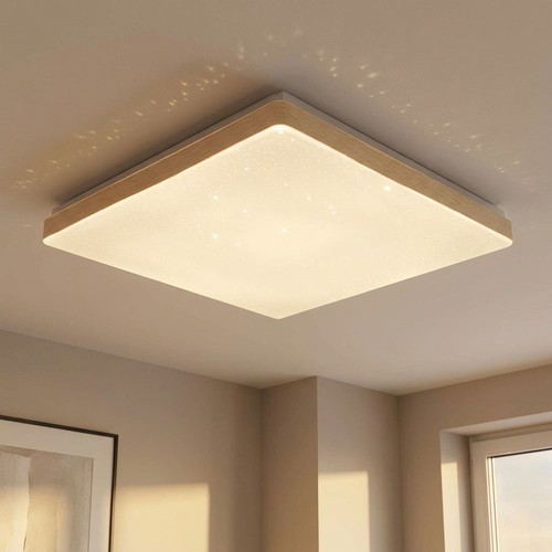 Lampe plafond globo bois - lampe,