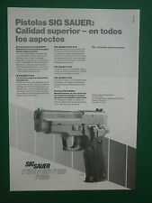 7/1987 PUB SIG SAUER PISTOLET PISTOLAS P 225 P 226 GUN RIFLE ORIGINAL SPANISH AD