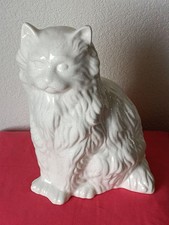 chat en Faïence Ou Céramique Craquelé Dlg De Longwy Grand H 30,5 Cm Deco 