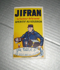Ancien Papier Cigarette publicitaire JIFRAN Apéritif au Goudron