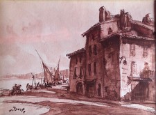 Maurice BARLE : DESSIN VUE DE