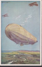 ✈️ Zeppelin militaire “Hansa” et biplans allemands – H.R. Schulze – 1913