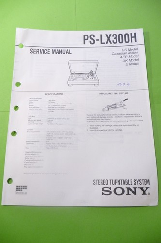 Manuel service pour sony - manuel, de