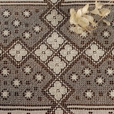 Nappe Ancienne Filet de Coton
