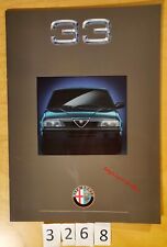 ALFA ROMEO 33 1.3/ 1.5/ BOXER 16V/ QV Prospectus Fr 26 pages 2/1990