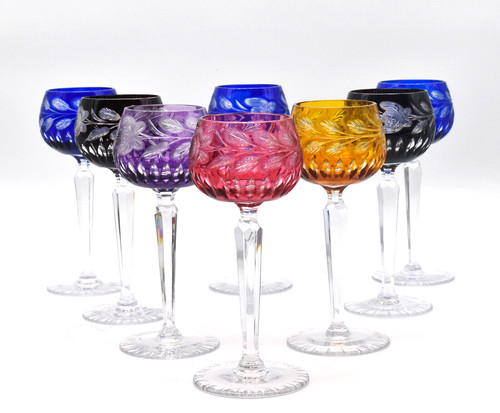 Verres pied vin cristal - à,