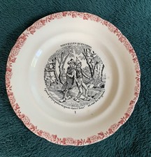 RARE LOT 8 ASSIETTES PARLANTES TERRE DE FER H.B. et Cie CHOISY LE ROI