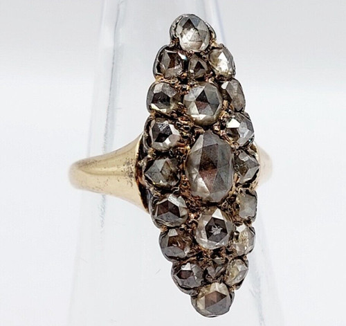 Bague marquise victorienne - , or