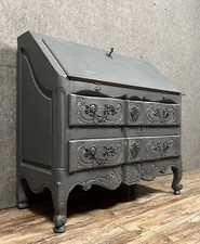 Bureau de pente ou commode scriban en bois laqué esprit Shabby chic