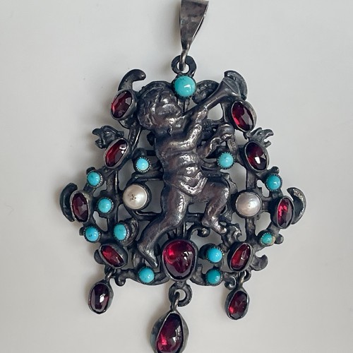 Pendentif broche baroque - pendentif,