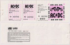 ACDC unused concert ticket Saint Etienne, palais des Expositions, 1982 - WEA m-
