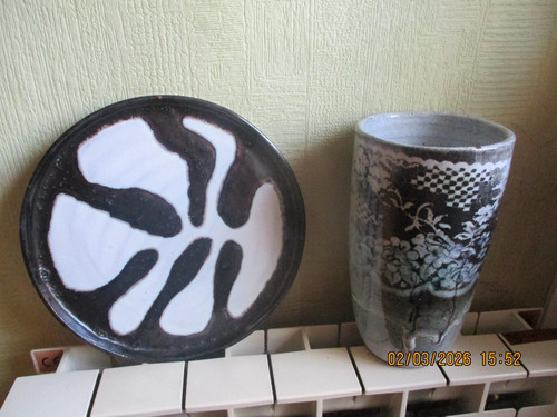 Ceramique plat vase - ceramique, /plat
