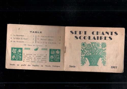 Livre 1951 sept chants - livre,