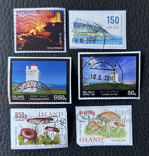 Lot timbres islande - 6, d’