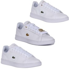 Lacoste Carnaby Pro Baskets À Lacets Pour Femmes En Blanc Taille UK 3 - 8