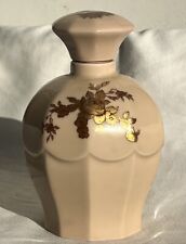 FLACON DE TOILETTE STYLE ART DECO PORCELAINE DE LIMOGES LE TREFLE ROSE & OR H 13