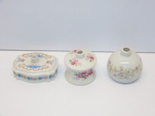 -3 ANCIENS PORTE PLUMES de BUREAU PORCELAINE LIMOGES déco collection vitrine  D